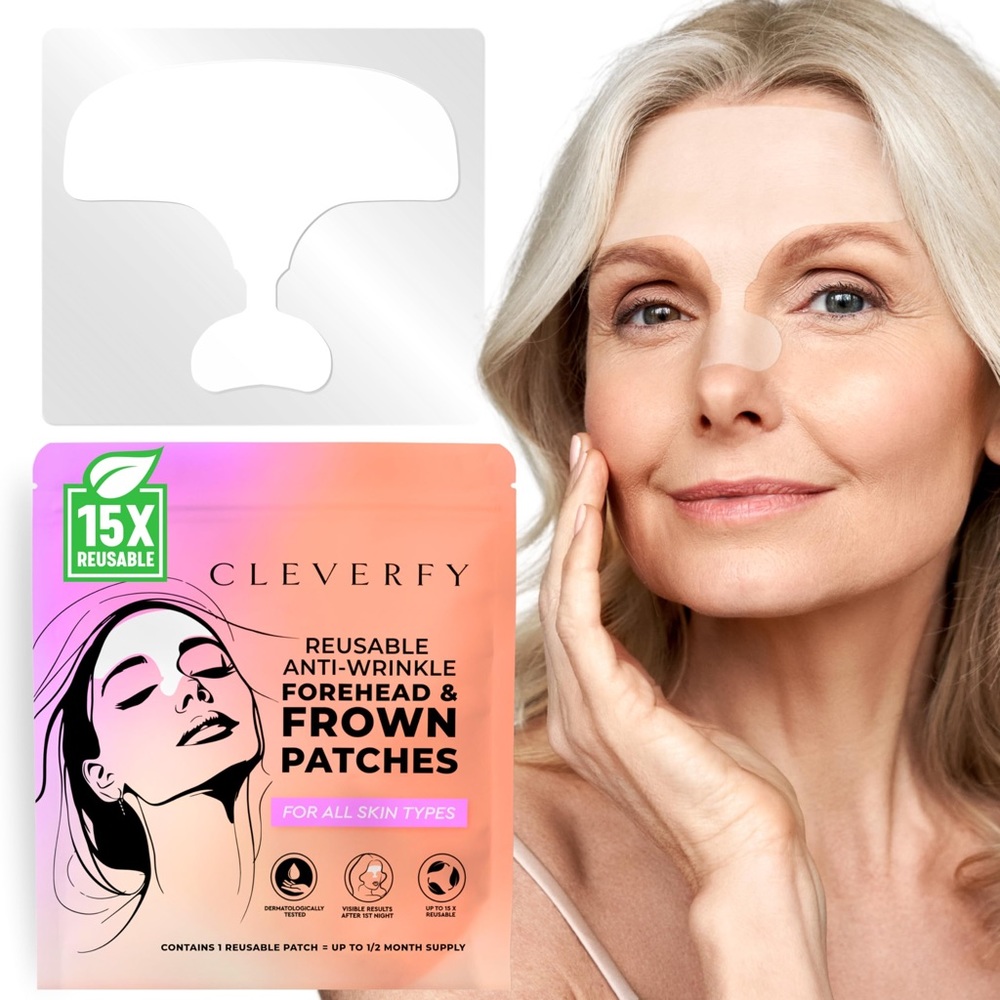 2 Forehead Wrinkle Patches Reusable by 15X (1 month supply)